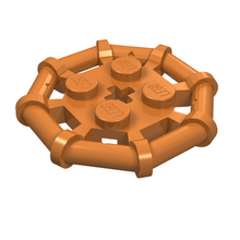 Part 75937 - Plate, Modified 2 x 2 with Bar Frame Octagonal, Reinforced, Completely Round Studs - De BrickPlaats