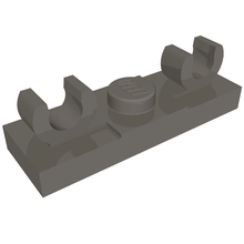 Part 79987 - Plate, Modified 1 x 3 with 2 Open O Clips on Top - De BrickPlaats