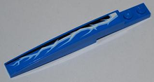 Part 85970pb004R - Slope, Curved 10 x 1 with Lightning Pattern Model Right Side (Sticker) - Set 9442 - De BrickPlaats