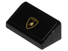 Part 85984pb241 - Slope 30 1 x 2 x 2/3 with Lamborghini Logo Pattern (Sticker) - Set 30342 - De BrickPlaats