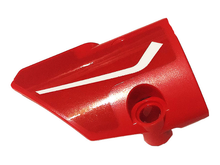 Part 87080pb058 - Technic, Panel Fairing # 1 Small Smooth Short, Side A with White Stripe Pattern (Sticker) - Set 42107 - De BrickPlaats