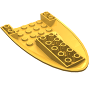 Part 87611 - Aircraft Fuselage Forward Bottom Curved 6 x 10 with 3 Holes - De BrickPlaats