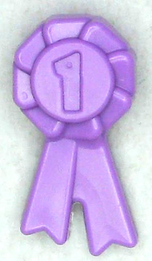 Part 92355e - Friends Accessories Award Ribbon with Number 1 - De BrickPlaats