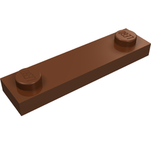 Part 92593 - Plate, Modified 1 x 4 with 2 Studs without Groove - De BrickPlaats
