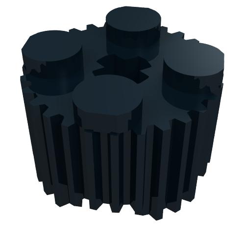 Part 92947 - Brick, Round 2 x 2 with Axle Hole and Grille / Fluted Profile - De BrickPlaats