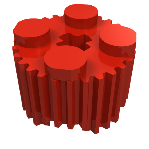 Part 92947 - Brick, Round 2 x 2 with Axle Hole and Grille / Fluted Profile - De BrickPlaats