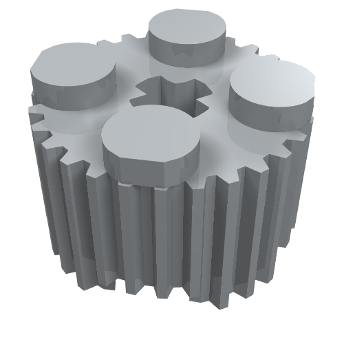 Part 92947 - Brick, Round 2 x 2 with Axle Hole and Grille / Fluted Profile - De BrickPlaats