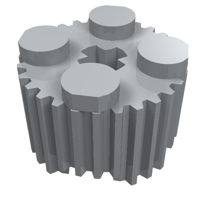 Part 92947 - Brick, Round 2 x 2 with Axle Hole and Grille / Fluted Profile - De BrickPlaats