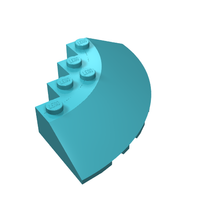 Part 95188 - Brick, Round Corner 6 x 6 with Slope 33 Edge, Facet Cutout - De BrickPlaats