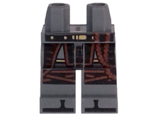 Part 970c00pb0657 - Hips and Legs with Black and Gold Belt, Robe, Knee Straps and Black Zoris Pattern - De BrickPlaats