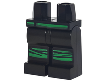 Part 970c00pb0691 - Hips and Legs with Green Belt and Knee Straps Pattern - De BrickPlaats