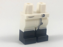 Part 970c00pb0751 - Hips and Legs with Lab Coat Tail and Black Boots Pattern - De BrickPlaats