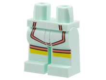 Part 970c00pb1025 - Hips and Legs with White Apron, Dark Pink Hem and Yellow Knees Pattern - De BrickPlaats