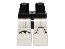 Part 970c01pb32 - Hips and White Legs with SW Stormtrooper Black and Gray Markings Pattern - De BrickPlaats