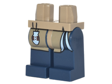 Part 970c63pb11 - Hips and Dark Blue Legs with Dark Tan Robe Tails and Bright Light Blue Pouch Pattern - De BrickPlaats