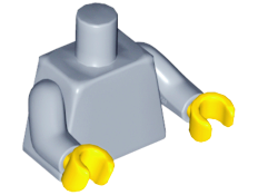 Part 973c050 - Torso Plain / Sand Blue Arms / Yellow Hands - De BrickPlaats