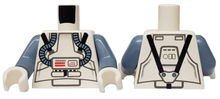 Part 973pb0362c01 - Torso SW Clone Pilot with Sand Blue Hoses, Black Straps Pattern / Sand Blue Arms / White Hands - De BrickPlaats