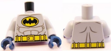 Part 973pb1002c01 - Torso Batman Logo in Yellow Oval with Muscles and Yellow Belt Front and Back Pattern / Light Bluish Gray Arms / Dark Blue Hands - De BrickPlaats