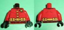 Part 973pb1097c01 - Torso Batman 'R' Symbol, Yellow Clasps and Belt with Pockets Pattern / Red Arms / Black Hands - De BrickPlaats