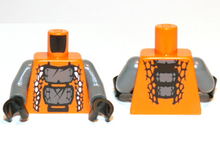 Part 973pb1197c01 - Torso Ninjago Snake with Dark Bluish Gray and White Scales Pattern (Chokun) / Dark Bluish Gray Arms / Black Hands - De BrickPlaats