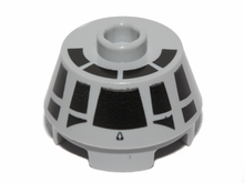 Part 98100pb05 - Cone 2 x 2 Truncated with Black Millennium Falcon Cockpit Pattern - De BrickPlaats