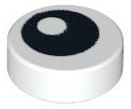 Part 98138pb007 - Tile, Round 1 x 1 with Black Eye with Pupil Pattern - De BrickPlaats