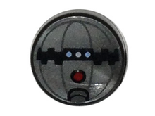 Part 98138pb008 - Tile, Round 1 x 1 with SW Thermal Detonator with Red Button Pattern - De BrickPlaats