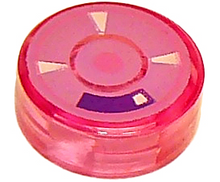 Part 98138pb019 - Tile, Round 1 x 1 with Circles and Triangles Pattern - De BrickPlaats