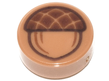 Part 98138pb070 - Tile, Round 1 x 1 with Acorn Pattern - De BrickPlaats