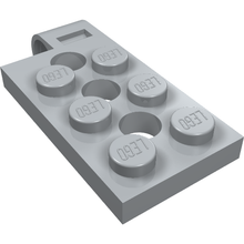 Part 98286 - Hinge Plate 2 x 4 with Pin Hole and 3 Holes - Top - De BrickPlaats