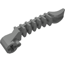 Part 98564 - Projectile Launcher Part, Hero Factory Zamor Sphere Launcher - Bottom Half with Axle Hole 1 x 7 - De BrickPlaats