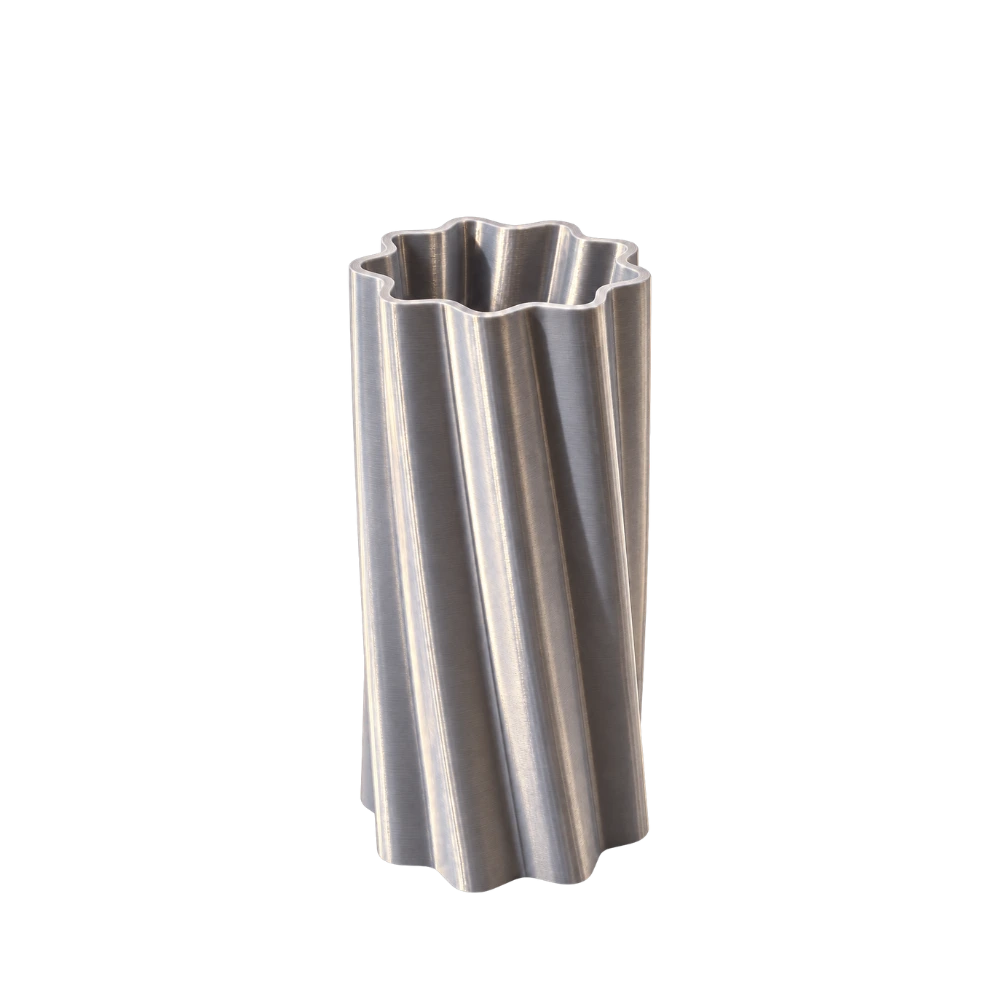 Vaas voor LEGO® bloemen Metallic Zilver Medium