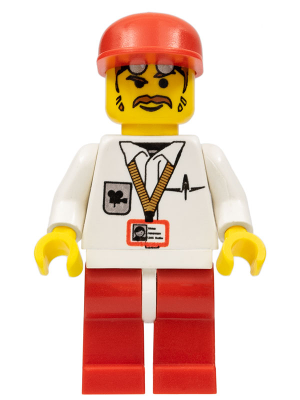 Minifig cc4058 - Cameraman, Red Legs, Red Cap - De BrickPlaats