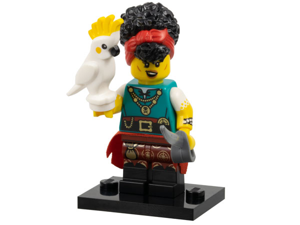 Set col27-10 - Pirate Quartermaster, Series 27 (Complete Set with Stand and Accessories) - De BrickPlaats