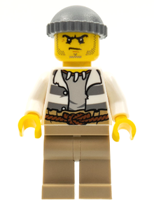 Minifig cty0515 - Swamp Police - Crook Male with Dark Bluish Gray Knit Cap - De BrickPlaats