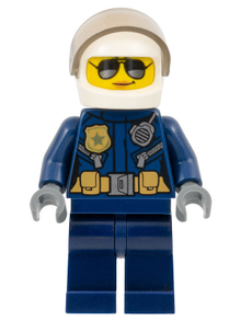 Minifig cty0739 - Police - City Helicopter Pilot Female, Silver Sunglasses - De BrickPlaats