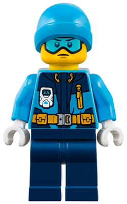 Minifig cty0903 - Arctic Explorer - Male, Dark Blue Legs, Dark Azure Beanie, Medium Azure Ski Goggles - De BrickPlaats