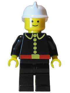 Minifig firec001 - Fire - Classic, White Fire Helmet - De BrickPlaats