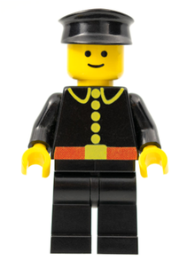 Minifig firec008 - Fire - Classic, Black Hat, Captain - De BrickPlaats