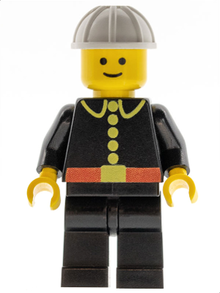 Minifig firec016 - Fire - Classic, White Construction Helmet - De BrickPlaats