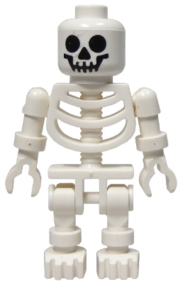 Minifig gen001 - Skeleton - Standard Skull, Floppy Arms - De BrickPlaats