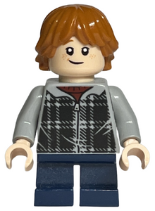 Minifig hp154 - Ron Weasley - Plaid Hoodie - De BrickPlaats