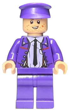 Minifig hp546 - Stanley (Stan) Shunpike - Knight Bus Conductor Uniform with Black Tie and Lavender Shirt - De BrickPlaats