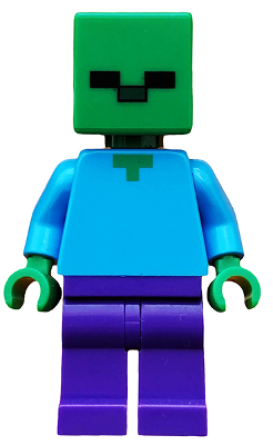 Minifig min010 - Zombie - Dark Purple Legs - De BrickPlaats