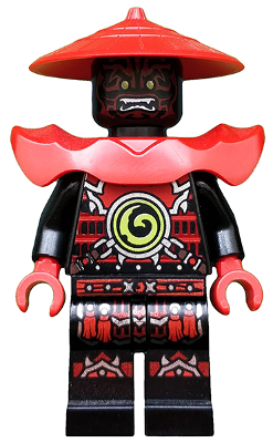 Minifig njo0222 - Stone Army Swordsman - Red Face - De BrickPlaats