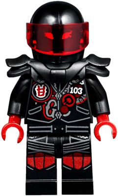 Minifig njo0385 - Mr. E - Biker Vest with Number 103 - De BrickPlaats