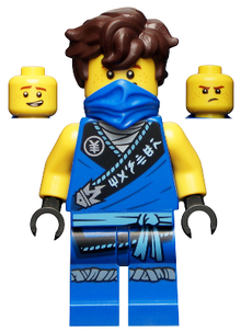 Minifig njo0576a - Jay - Legacy, Rebooted, Ninjago Logogram 'MASTER' on Torso, Hair - De BrickPlaats