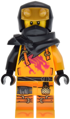 Minifig njo0960 - Arin - Shirt with Magenta Dragon, Hood with Horns - De BrickPlaats