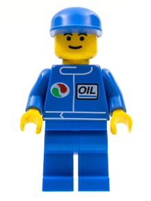 Minifig oct016 - Octan - Blue Oil, Blue Legs, Blue Cap - De BrickPlaats