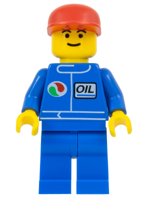 Minifig oct017 - Octan - Blue Oil, Blue Legs, Red Cap - De BrickPlaats